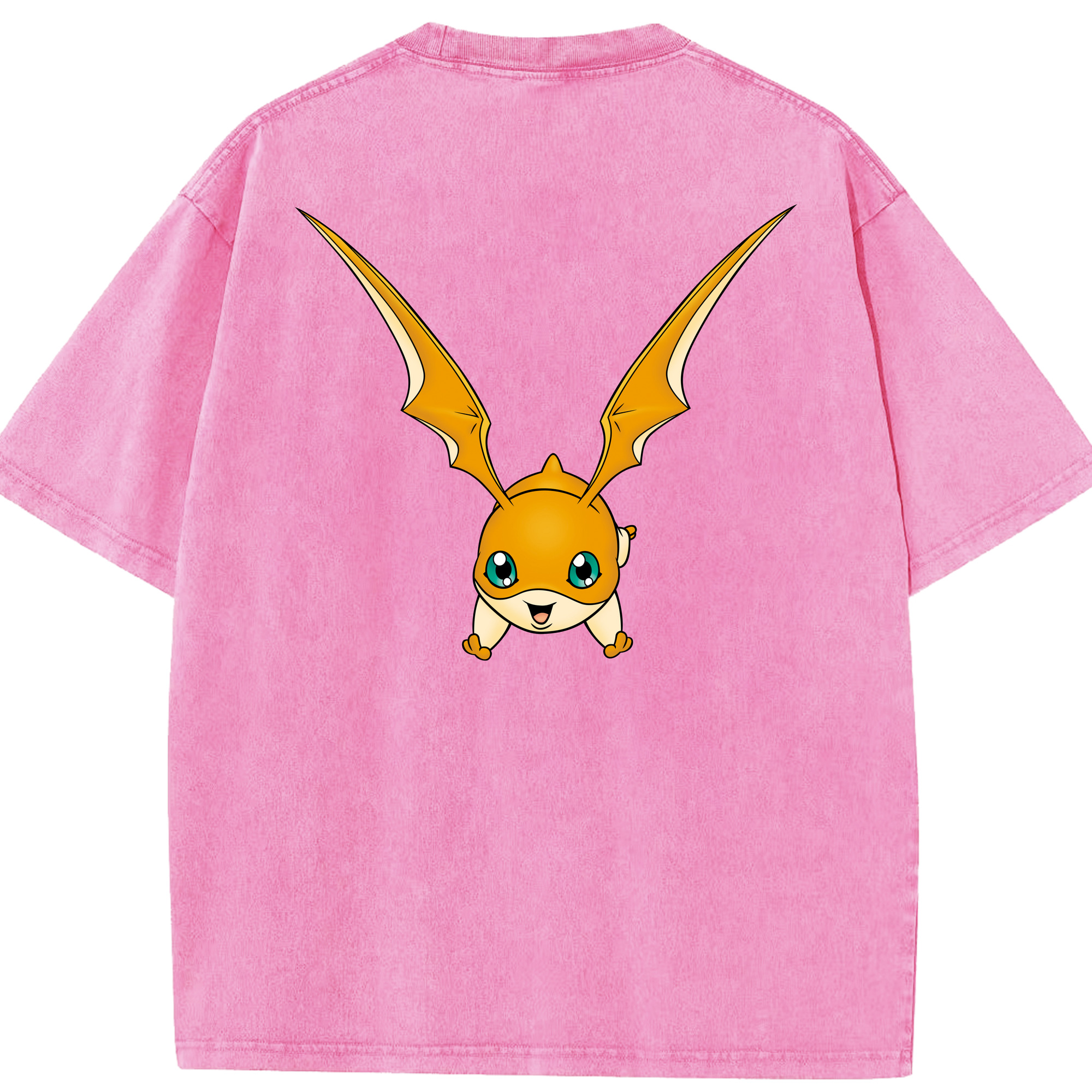 （画像用） Digimon デジタルモンスター/デジモン 綿100% ヴィンテージ風 半袖Tシャツ（背面プリント）